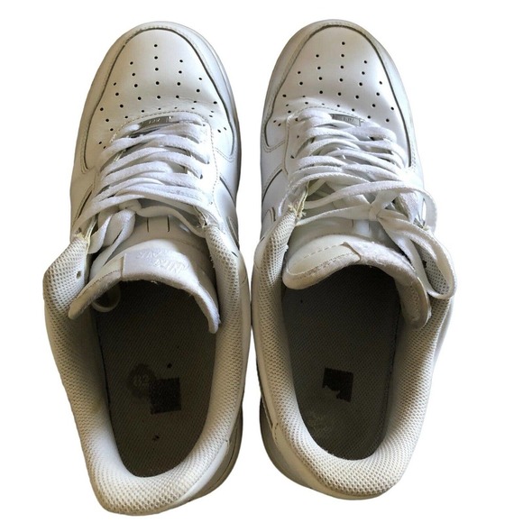 Nike White Air Force 1 ’07 315122-111 Mens Size 12 Sneakers Shoes Low - Picture 8 of 9